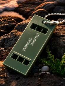 Portable High Decibel Survival Whistle Outdoor Emergency Rescue Safety Whistle For Camping Hiking Climbing Student Sports Meeting Referee Training - Army Green - View 4