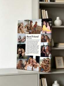 1pc Friend Photo Collage Template, Customizable Image Layout Style, Printable Gift, Custom Wall Art, Custom Poster, Photo Customization, Customizable Items, Gift For Friends, Personalized Photo, Room Decor, Optional Frame - Multicolor - View 12