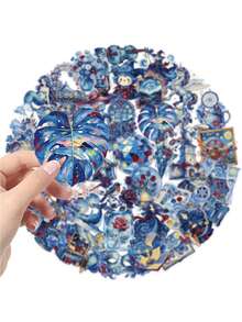 50pcs Van Gogh Impressions Cartoon Graffiti Stickers For Decorating Phone Cases, Diaries, Laptops, Water Bottles, Refrigerators, Waterproof Stickers - Multicolor - View 10