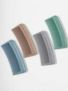 Multi-Color Minimalist Electroplated Hair Comb, Portable Small Comb For Women, Anti-Static Hair Styling Comb, Mini Plastic Hair Comb For Carrying - Multicolor - View 6