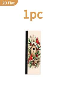 1/2Pcs Christmas Fridge Handle Covers, North American Cardinal & Berry Pattern, With Hook And Loop Fastener, Suitable For Refrigerator, Oven, Microwave, Dishwasher, Christmas Kitchen Decor - View 9