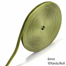 6-38mm 1捲橄欖綠單面絲絨緞帶，聖誕緞帶，適用珠寶展示包裝、花藝禮品包裝蝴蝶結、DIY派對裝飾 - 橄欖綠 - 查看 15