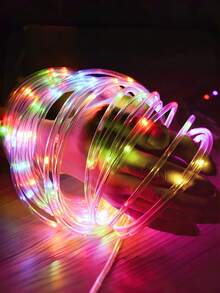 1pc Outdoor Rope Light, Water Pipe Light, 8 Modes, IPX4 Waterproof, Multi-Color Options, Flexible Transparent Tube, Suitable For Indoor Bedroom, Garden, Backyard, Patio, Porch, Pool, Party, Tree Decoration, Thanksgiving, Halloween, Christmas Decoration - M33 Tube Light - View 2