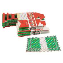 24pcs Festive Gingerbread House Christmas Treat Boxes - Colorful Mini Paperboard Favor Boxes With Handles For Gifts - Ideal For Holiday Parties, Weddings, Birthdays, Christmas Decorations, Best For Christmas - View 5