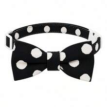 1pc Cat & Dog Collar, Pet Polka Dot Bowknot Collar, Adjustable Neck Collar, Non-Choking, Multiple Options - Multicolor - View 10