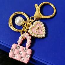Gantungan Kunci Berbentuk Tas Tangan Warna Pink Mutiara Imitasi, Liontin Gantungan Tas Lucu, Hadiah untuk Perempuan, Hadiah Ulang Tahun untuk Sahabat Terbaik - Berwarna merah muda - View 13