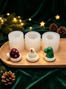 1pc Christmas 3D Hat Silicone Mold, Suitable For Christmas DIY Aromatherapy Candle Handmade Decor, Easy Demolding, Christmas Home Decoration - Santa Hat - View 6