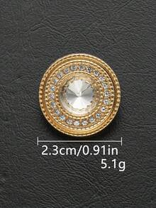 4pcs/Set Round Crystal Rhinestone Glass Metal Buttons, Handmade Sew-On Decorative Buttons, Suitable For Fur Coats And Winter Jackets, Women's Fashion Accessories, Jewelry Making Crafts - Multicolor - View 32