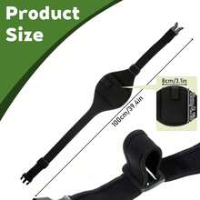 Black Wireless Microphone Waist Belt, Adjustable Nylon Strap, Suitable For Stage, Public Speaking, Fitness, Teaching And Other Scenarios - Black - View 2