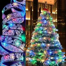 20/50/100LED Christmas Ribbon With Lights Battery Powered Indoor String Lights Xmas Tree Accessories Decoration For Christmas New Year - Christmas Ribbon Light String-battery - View 19