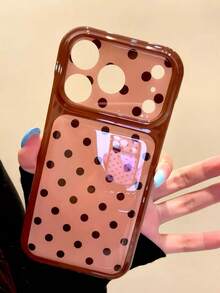 Autumn Vibe Maillard Polka Dot Phone Case Compatible With Iphone 17 Pro Max, New 17, 16 Pro Max, 15 Pro Max, 16 Pro, 15, Korean Style Aesthetic Full Coverage Protective Cover - Multicolor - View 3