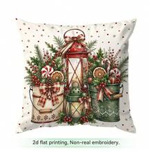4pcs/1pc Gingerbread Man Carriage Christmas Pattern Pillow Case Without Insert, Single Side Printed Pillow Case, Suitable For Living Room Bedroom Home Decor, All Season Pillow Case - Multicolor - View 15