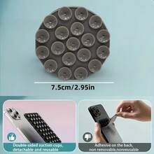 1/10pcs Round Suction Cup Phone Holder, Ergonomic Grip Design And Adhesive Base - Multi-Surface Suction Design, Multiple Colors Available, Suitable For Smartphones, Perfect For Selfie, Video, Gaming, Hands-Free - Super Strong Suction Model - View 7