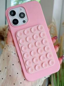 1pc Silicone Suction Cup Phone Back Sticker Multi-Function Portable Square Foldable Stand Bracket (Phone Case Not Included) - Multicolor - View 17
