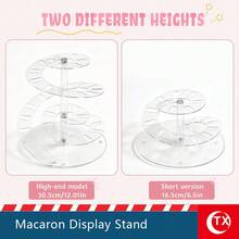 Acrylic Macaron Tower,Transparent Circular Macaron Display Stand,Dessert Cake Stand Tray,Suitable For Birthdays And Weddings And Hospitality Party Gift Giving - Multicolor - View 5