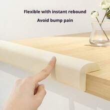 1 Roll, Home Use L-Shaped Anti-Collision Strip High Density Cushioning Foam Table Corner Wall Corner Self-Adhesive Safety Protection Strip (2m/Roll) - Multicolor - View 4