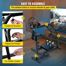 G29, G27 And G25 Racing Simulator Steering Wheel Stand GT Racing Simulator Steering Wheel Stand, Wheel Support And Pedal Not Included - G29, G27 and G25 - View 5