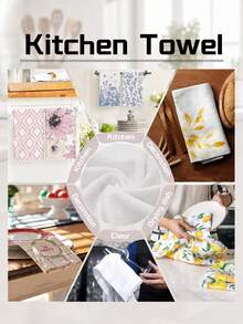 2 buah Handuk Dapur Motif Teks FaLaLa Pohon Natal Kartun Warna-warni, 40*60cm Bahan Mikrofiber Lembut, Cocok untuk Dapur Rumah, Restoran, Berkemah di Luar Ruangan, Pembersih Meja, Lap Piring, Handuk Tangan, Aksesoris Handuk Dapur Tema Natal, Hadiah Liburan - MultiWarna - View 9