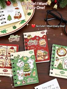1pc/2pcs Transparent Loose Leaf Notebook Set, Includes Removable Inner Pages, 80 Pages Per Book, Mini Notepad For Students And Office Use, Replaceable Refill, Ideal Christmas Gift Choice - A - View 1