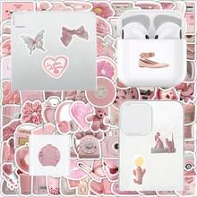 50pcs Y2K Lucky Vinyl Sticker Set, Leopard Print, Disco Ball, Lips And Bear Pattern Waterproof Decals, DIY Decorative Stickers For Laptop, Phone Case, Water Bottle, Skateboard, Scrapbook - Multicolor - View 7