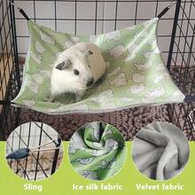 1 Guinea Pig Hammock, All Seasons, Breathable Ice Silk And Crystal Velvet Double-Sided Pet Hammock, Suitable For Guinea Pigs, Rats, Hamsters, And Ferrets - one-size - View 7