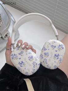 Floral Pattern PBT Glossy Hard Shell Headphone Case, Over-Ear Headphone Cover With Full Body Protection, Shockproof Scratch-Resistant, Easy Install & Remove, Headband & Earphone Carry Case Gift For Daily Use Compatible With Over-Ear Headphones / Noise-Canceling Headphones - Multicolor - View 9