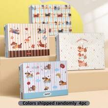 A4 Cute Multicolor Snap Button File Bag Cartoon Document Holder Minimalist PP Storage Folder Office Thickened Exam Paper Bag File Organizer - Multicolor - View 6