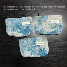 Achoo Original AGG Large Capacity Oversized Floral Fashion Makeup Bag Travel Organizer - Blue - View 8