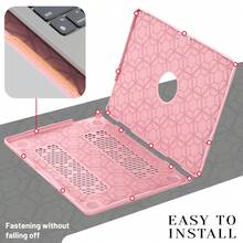 Stand Cover For MacBook Air 13 M5 2026 Hard Shell Compatible With M2 M3 M4 Air 13 Model A2681 A3113 A3240 A3449, Fabric Plastic Protective Cover With Bracket Bottom Shell For MacBook Pro 14,Air 15, Pro 16.2, Neo 13 A18 Pro A3404 - View 7