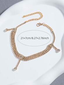 1pc Elegant Vintage Inspired Regal Style Ins Tassel Arm Chain - Gold - View 4