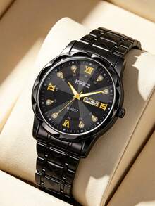1/2pcs Fashion Business Men's Watch Set, Essential For Successful Men, Daily Wear - Multicolor - View 12