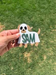 Label Tas Anjing Hantu yang Dipersonalisasi, Keranjang Boo Anjing Hantu, Label Nama Halloween Kustom, Label Tas Trick or Treat, Label Keranjang Boo - Tag Anak Anjing Hantu - View 10