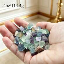 Colorful Fluorite Gravel, Mixed Color Fluorite Crushed Stones, Suitable For Aquarium, Fish Tank, Flower Pot, Bonsai, Terrarium, Garden Decoration And DIY Crafts - Color - View 10