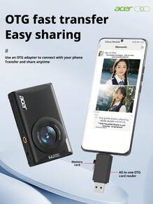 Acer C1 Student ID Card Digital Camera | HD High-Resolution Photography | Built-In Music Player | Portable Beginner Camera | Perfect Student Gift - View 4