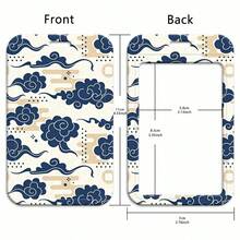 1 Piece Chinese Blue Cloud Lanyard With ID Card Holder, Traditional Oriental Art Badge Holder For Work Student Office Gift - Multicolor - View 10
