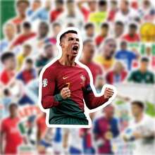 50pcs 2026 FIFA World Cup Soccer Star Stickers, Car Decor Stickers, Laptop Stickers, Water Bottle Stickers, Phone Decor Stickers, Skateboard Luggage Decor Graffiti Stickers, Suitable For FIFA Fans Souvenirs, Party Favors, Soccer Fan Gifts, Cartoon Sports Graffiti Stickers, Furniture Stickers, Fan Decor Stickers, Suitable For Every Place In The Home - Multicolor - View 3