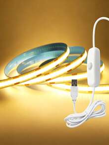 1m/3m/5m COB LED燈條附按鈕開關,5V USB LED燈條,柔性背膠膠帶,適用於走廊、梳妝鏡、臥室牆面及多種裝飾場合 - COB - 查看 8