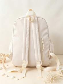 Ransel Perjalanan Fashion Kustom, Ransel Alfabet 26 Huruf yang Dipersonalisasi, Ransel Kasual Warna Polos Nilon yang Dipersonalisasi - MultiWarna - View 5