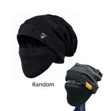 1pc Men's Large Head Circumference Knit Beanie Hat, Warm Woolen Loose Fit Winter Cap, Versatile For Autumn/Winter - Multicolor - View 10