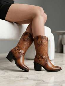 Women Ankle Boots & Booties - Tan - View 3