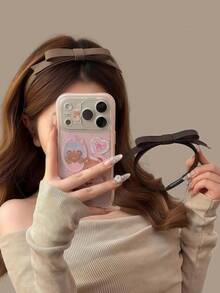 1pc Women's Solid Color Simple Fashion Fabric Bow Headband Temperament Versatile Solid Color Anti Slip Headband , Hair Accessories ﻿ - Multicolor - View 2