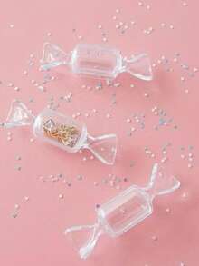3/6pcs Set Candy Shaped Mini Transparent Jewelry Box, Plastic Clear Storage Container, Jewelry Earring Organizer, Jewelry Holder, Home Organization Storage Box - Multicolor - View 7