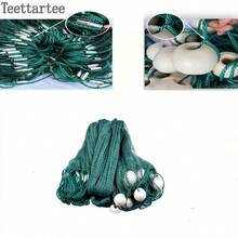 Teettartee Hand-Pulled Fishing Net, Fish Pond Drag Net, Fish Pond Clearing Net, Partition Net, Weighted And Thickened Drag Net, Enclosure Net, Fish Pond Drag Net, Mesh Size 5cm/1.96inch, Reservoir Lake Fishing Net, Drag Net - Green - View 10