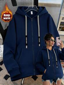 Plus Size Sweatshirts & Hoodies - Blue - View 2