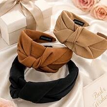Women's Headbands Elegant Plain Hairbands Knot Wide Edge Hairbands Hairclip Headwear Multi Functional Outing - Multicolor - View 5