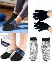 2pcs New Unisex Outdoor Sports Gloves, Sauna Hand Protection, Moisturizing Training, Anti-Dryness Anti-Cracking Anti-Black Sweat, Daily Hand And Foot Care - Multicolor - View 1