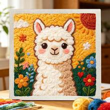 DIY Punch Needle Kit For Beginners – Includes Punch Needle, Yarn, Instructions, Square Hoop & Pre-Printed Fabric (Animals And Insects). Creative Craft For Wall Decor Or Gifting. 2D Printed Punch Needle Starter Kit. 24x24cm (9.44x9.44in). - 24x24cm/9.44x9.44in - View 3