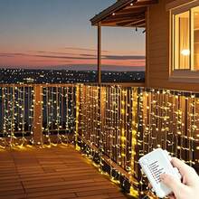 8-Function Battery Box Flashing Fairy Lights, Halloween Christmas Decoration, Indoor String Lights, Warm White/Colorful, Icicle String Lights, Christmas Tree Decoration, Curtain Decoration, Decorative Lights, 45/80/96/150 Lights - Battery-powered Fairy Lights - View 3