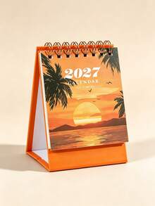 2027 Floral Paper Desktop Calendar, Spiral Bound Vertical Desk Calendar With Decorative Cover, Compact Date Planner, Suitable For Home Office, Desk, Bedside Table, Bookshelf Decoration, Christmas Daily Organization - One Size - View 13