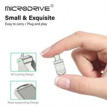 Microdrive 2‑In‑1 USB‑C USB2.0 Flash Drive, 360° Rotatable Metal Mini U Disk, Plug & Play Memory Stick For Type‑C Phone Laptop PC - View 8